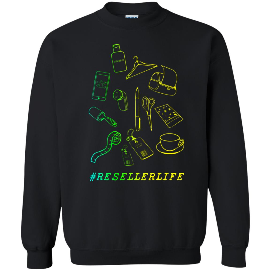 Reseller Life Entrepreneur Self Employed Reselling Gift ShirtG180 Gildan Crewneck Pullover Sweatshirt 8 oz.