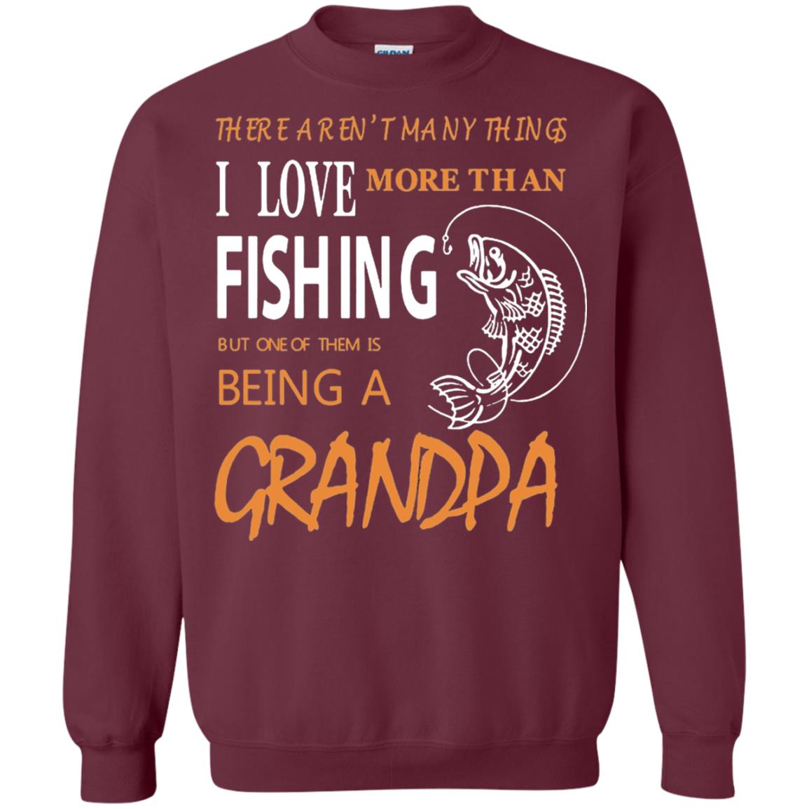 Fishing Grandpa Shirt I Love More Than Fishing Maroon
