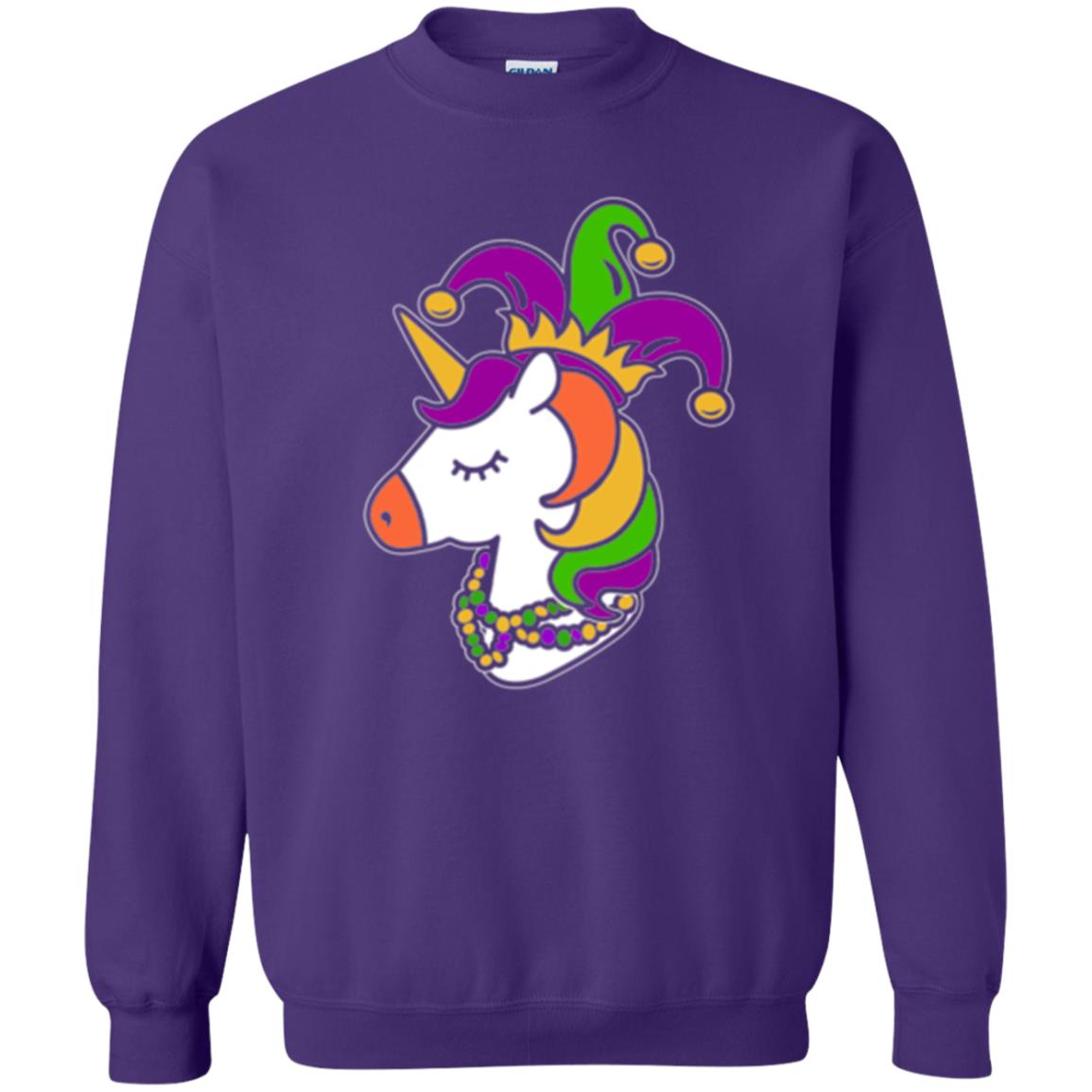 Mardi Gras Unicorn T-shirt Purple
