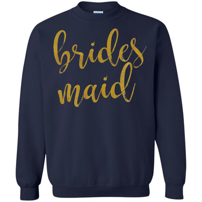 Bridesmaid Gold Glitter Bridal Shower T-shirt Navy