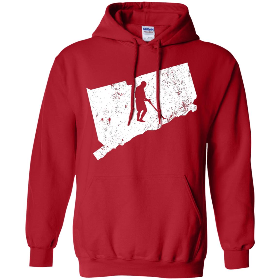 Connecticut Metal Detector Shirt Geocaching Swag Red