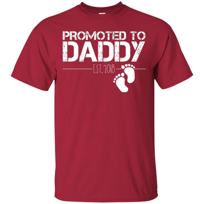 Daddy T-shirt Promoted To Daddy Est 2018 Cardinal