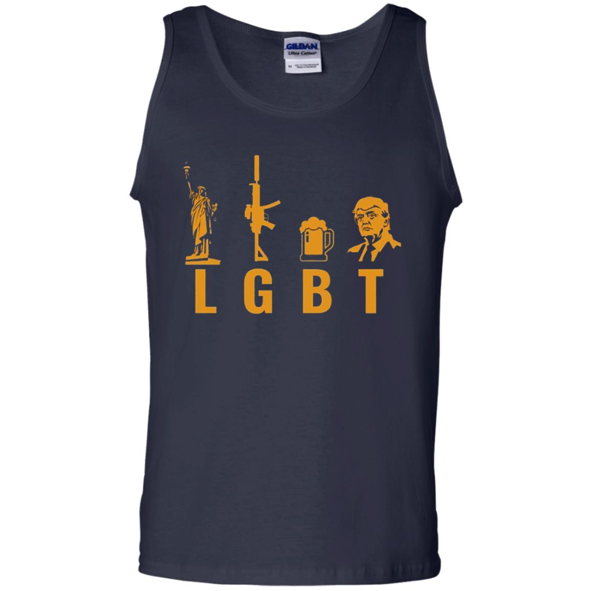 Liberty Guns Beer Trump Support Lgbt Shirt Navy