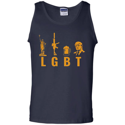Liberty Guns Beer Trump Support Lgbt Shirt Navy