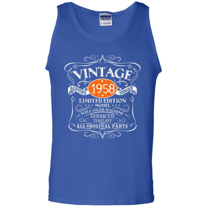 Vintage 60th Birthday T-shirt 1958 All Original Parts Royal
