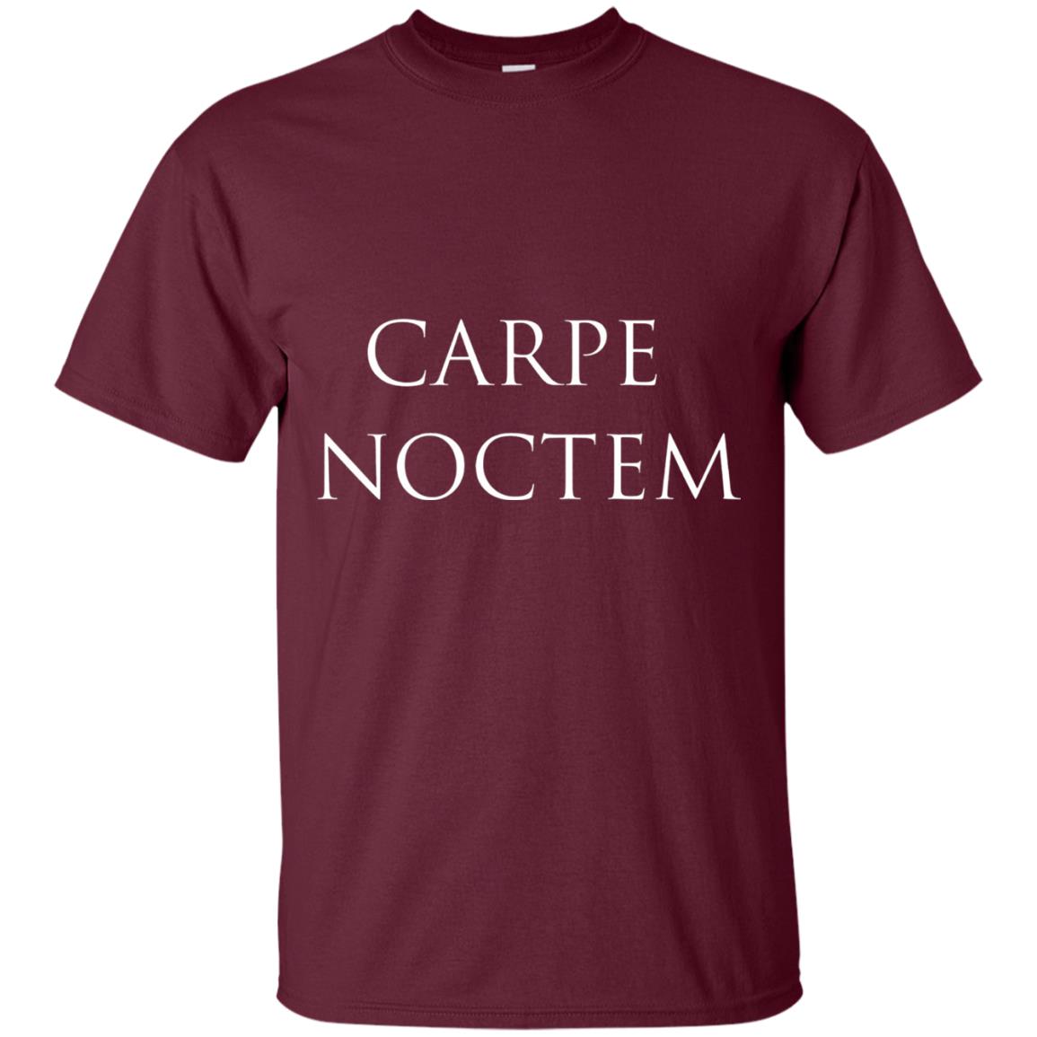 Latin Phrase Carpe Noctem Shirt Maroon