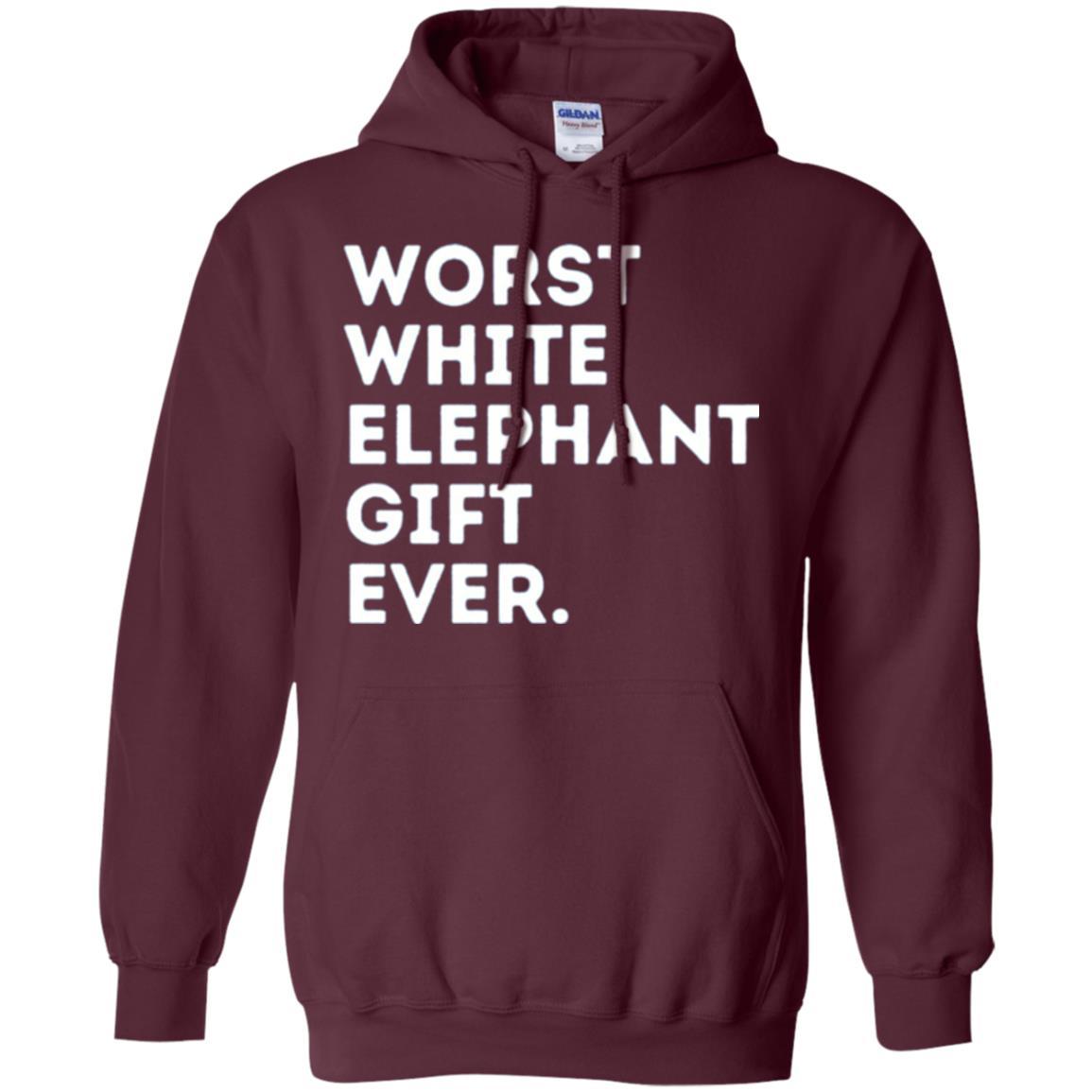 Best Worst White Elephant T-shirt Maroon