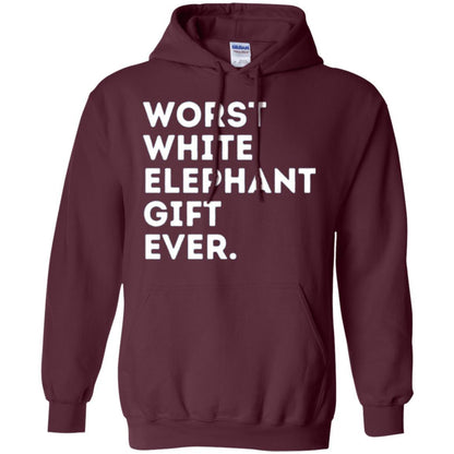 Best Worst White Elephant T-shirt Maroon