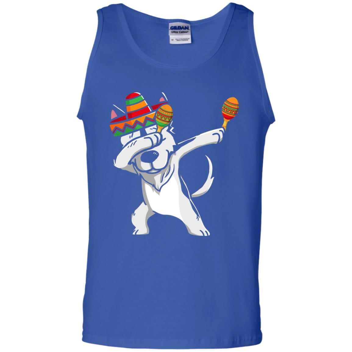 Dabbing Husky Funny Cinco De Mayo T-shirt Royal