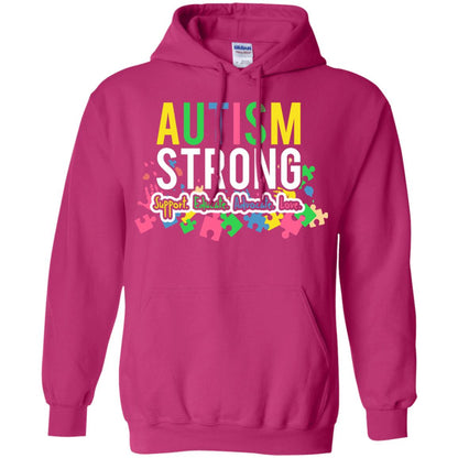 Autism Strong Support Educate Advocate Love Autism Awearness T-shirt Heliconia