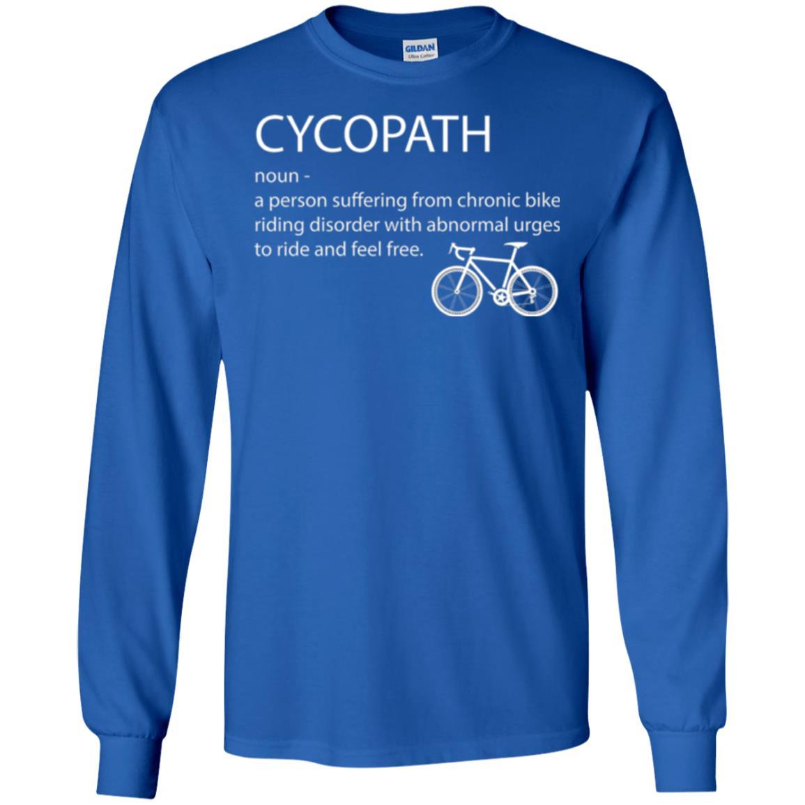 Biker T-shirt Cycopath Definition T-shirt Royal
