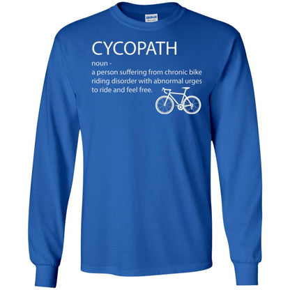 Biker T-shirt Cycopath Definition T-shirt Royal