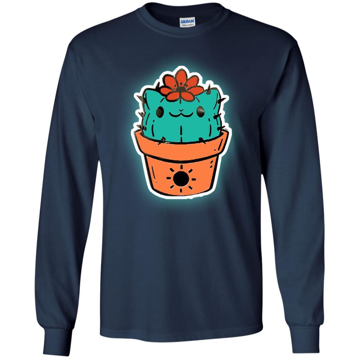 Cat Lovers T-shirt Catcus Navy