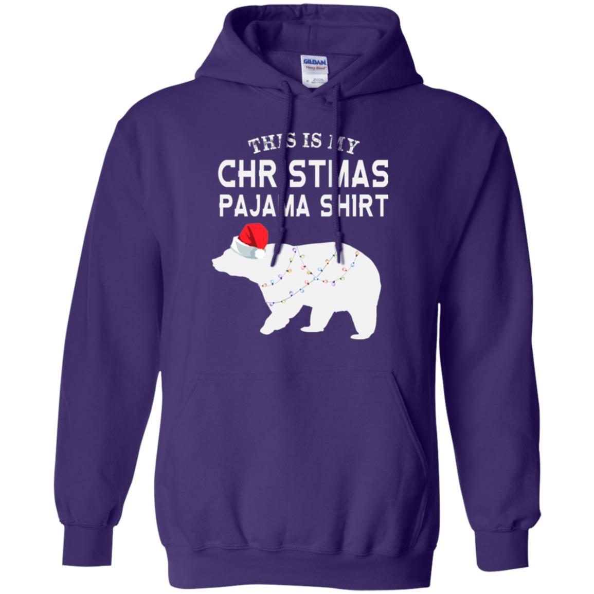 Polar Bear T-shirt This Is My Christmas Pajama Purple