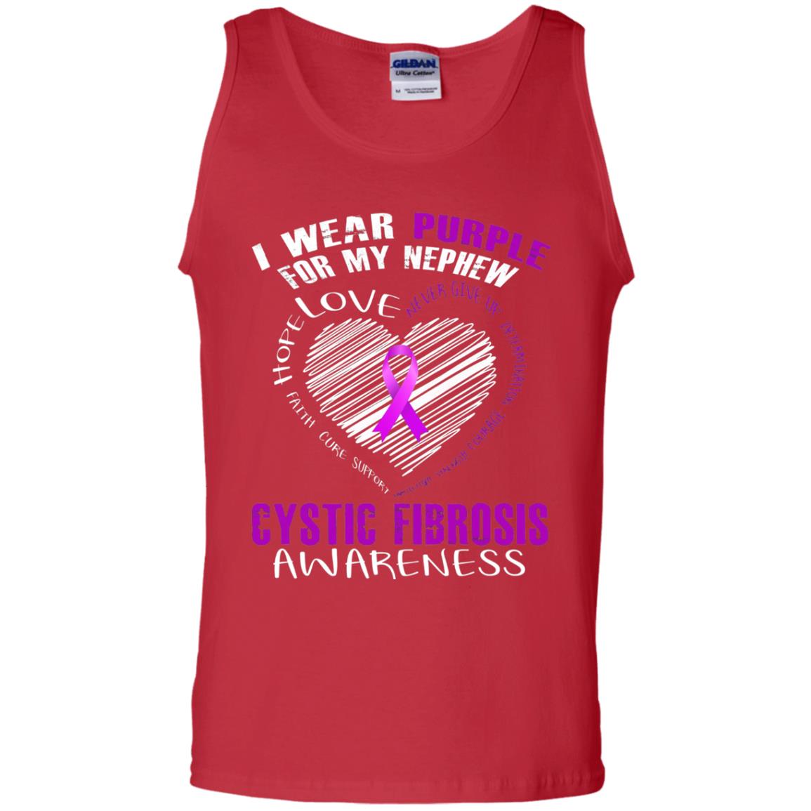 Cystic Fibrosis Awareness T-shirt I Wear Purple Red