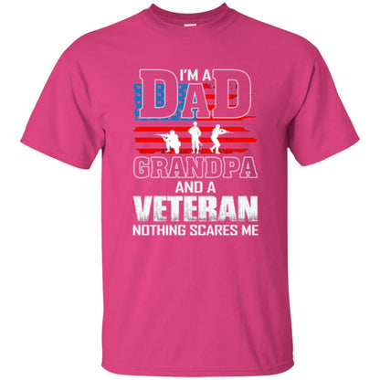 Veteran T-shirt I Am A Dad Grandpa And A Veteran Heliconia