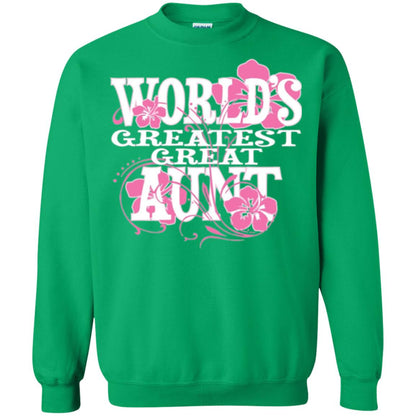 Aunt T-shirt World_s Greatest Great Aunt Irish Green