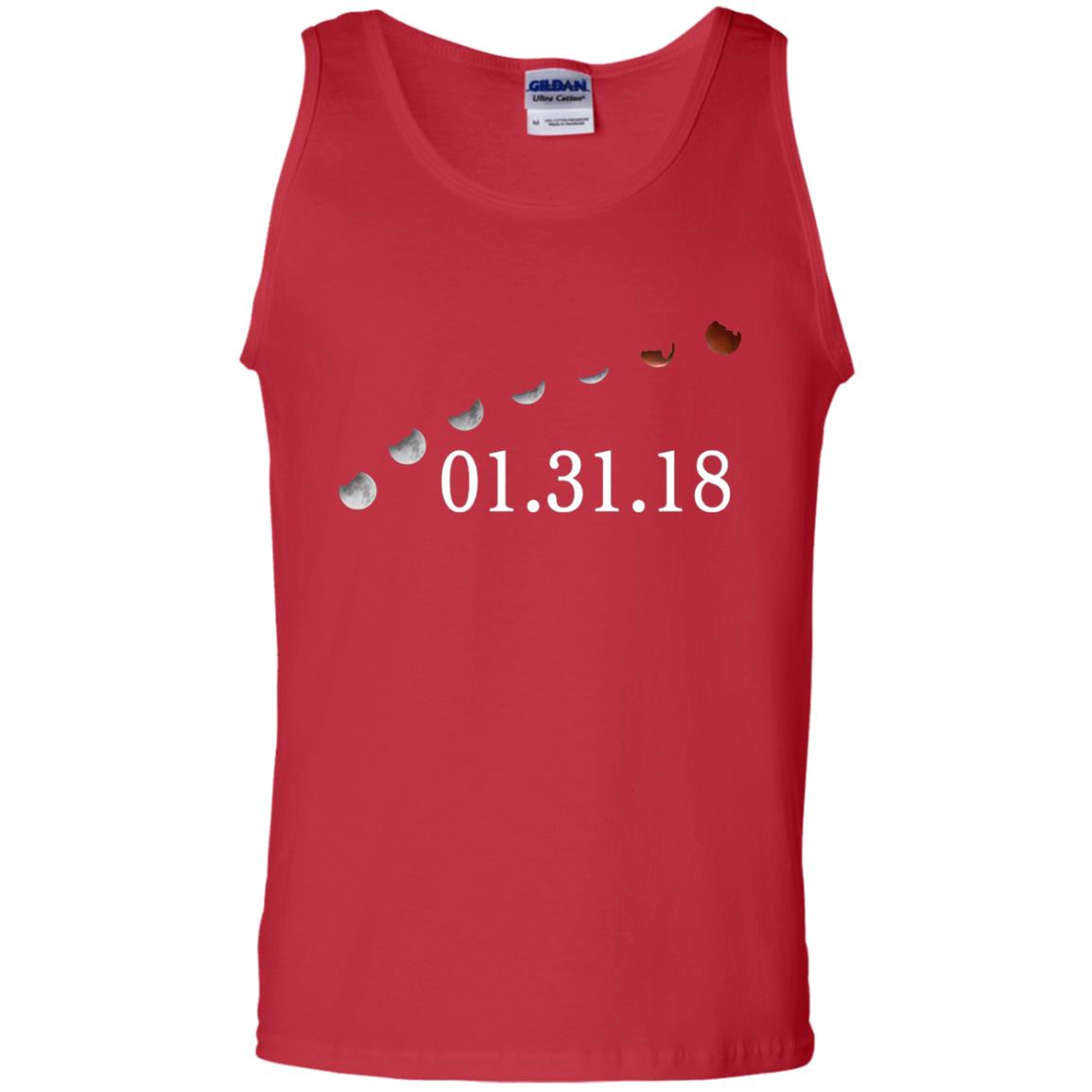 Usa Total Lunar Eclipse On January 31, 2018 T-shirt Red
