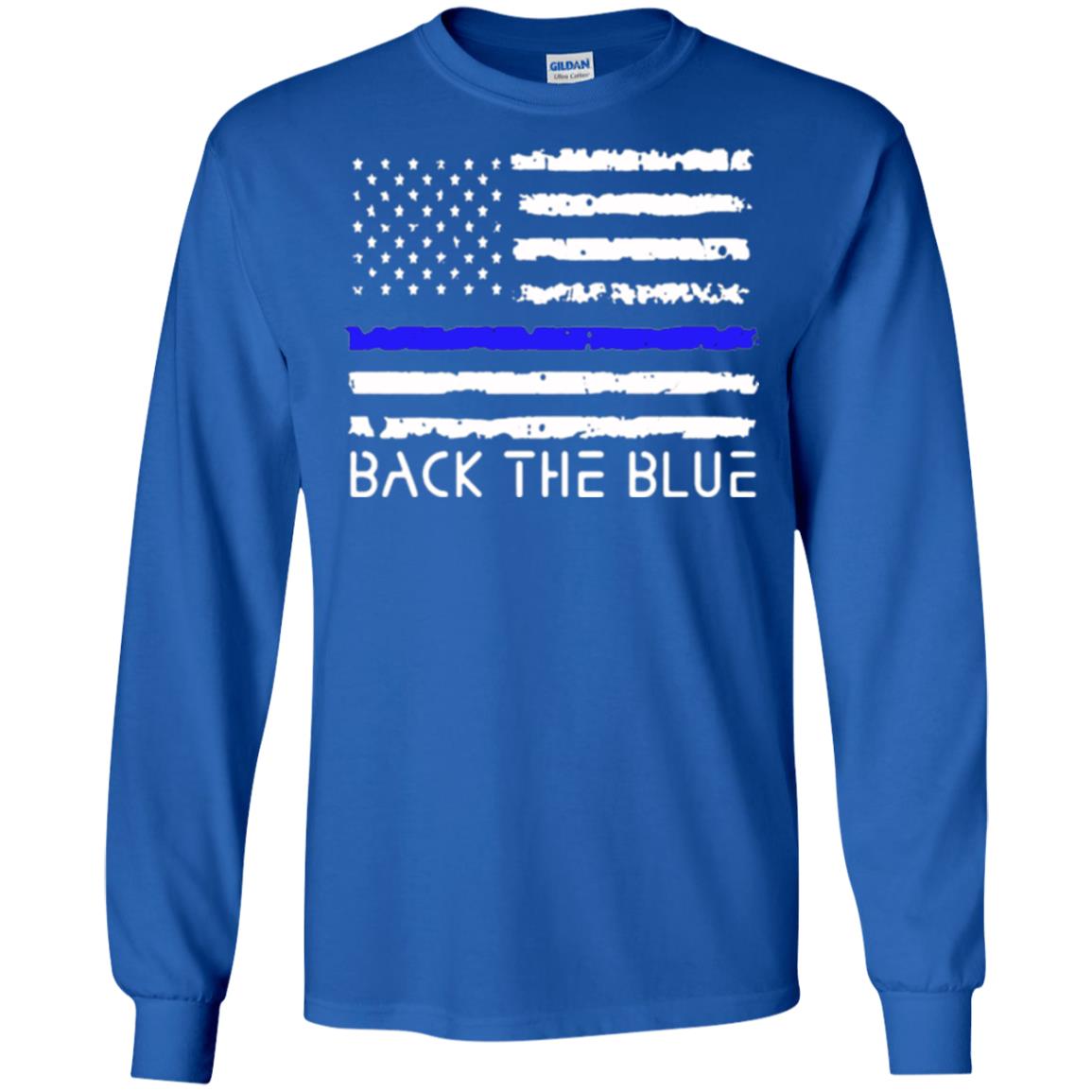 Thin Blue Line T-shirt Back The Blue Royal