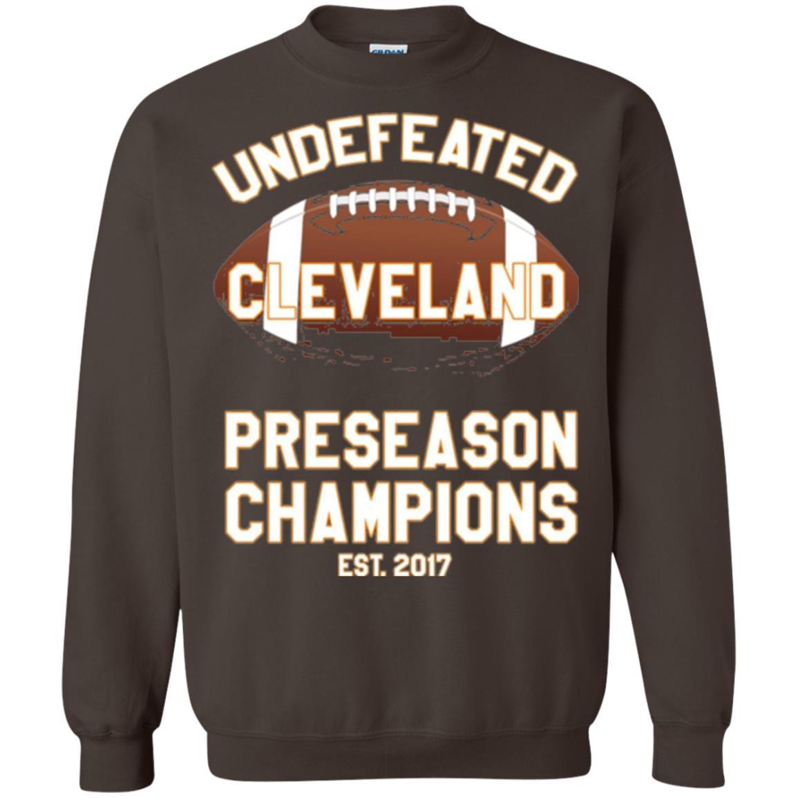 Football T-shirt Cleveland Football Undefeated Preseason Champion Dark Chocolate