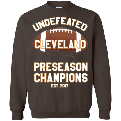 Football T-shirt Cleveland Football Undefeated Preseason Champion Dark Chocolate