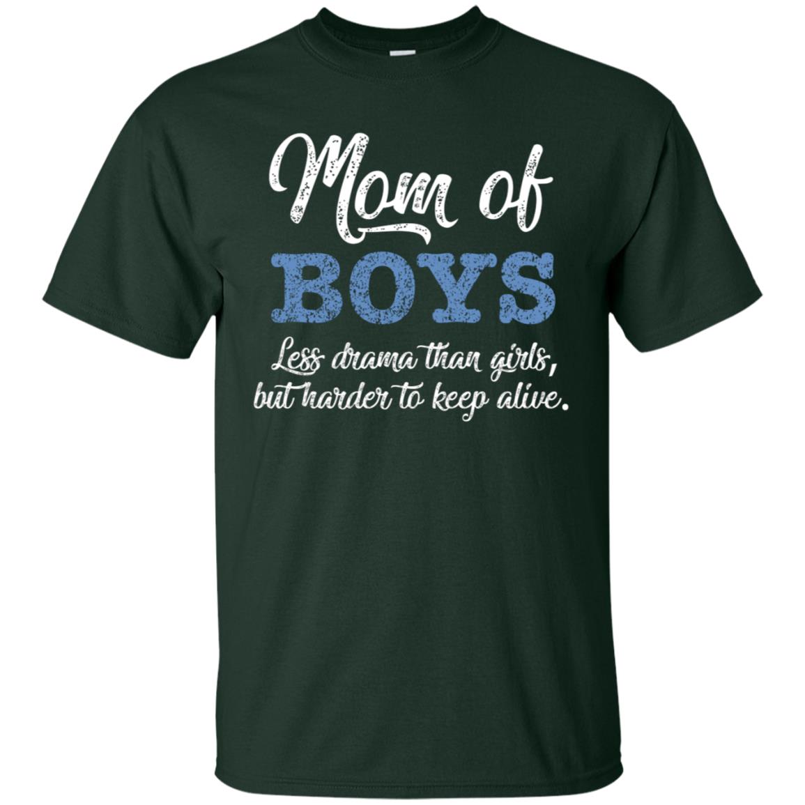 Mom Of Boys Less Drama Than Girls But Harder To Keep Alive Shirt Forest