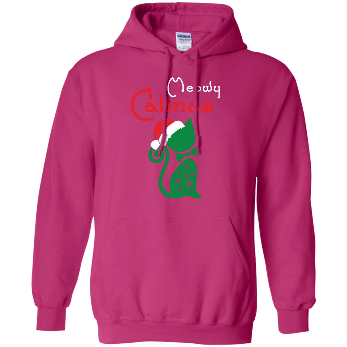 Cat Christmas T-Shirt Meowy Catmas Heliconia