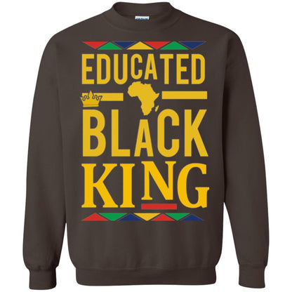 African Dna Pride T-shirt Dashiki Educated Black King Dark Chocolate