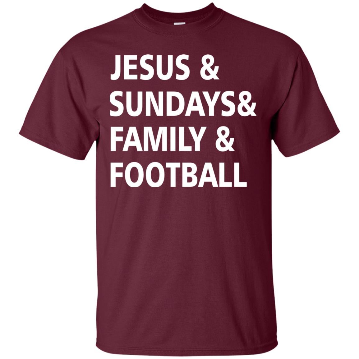 Jesus Sundays Family Football Shirt Maroon
