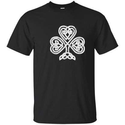Irish Shamrock Knot Symbol St. Patrick_s Day T-shirt Black
