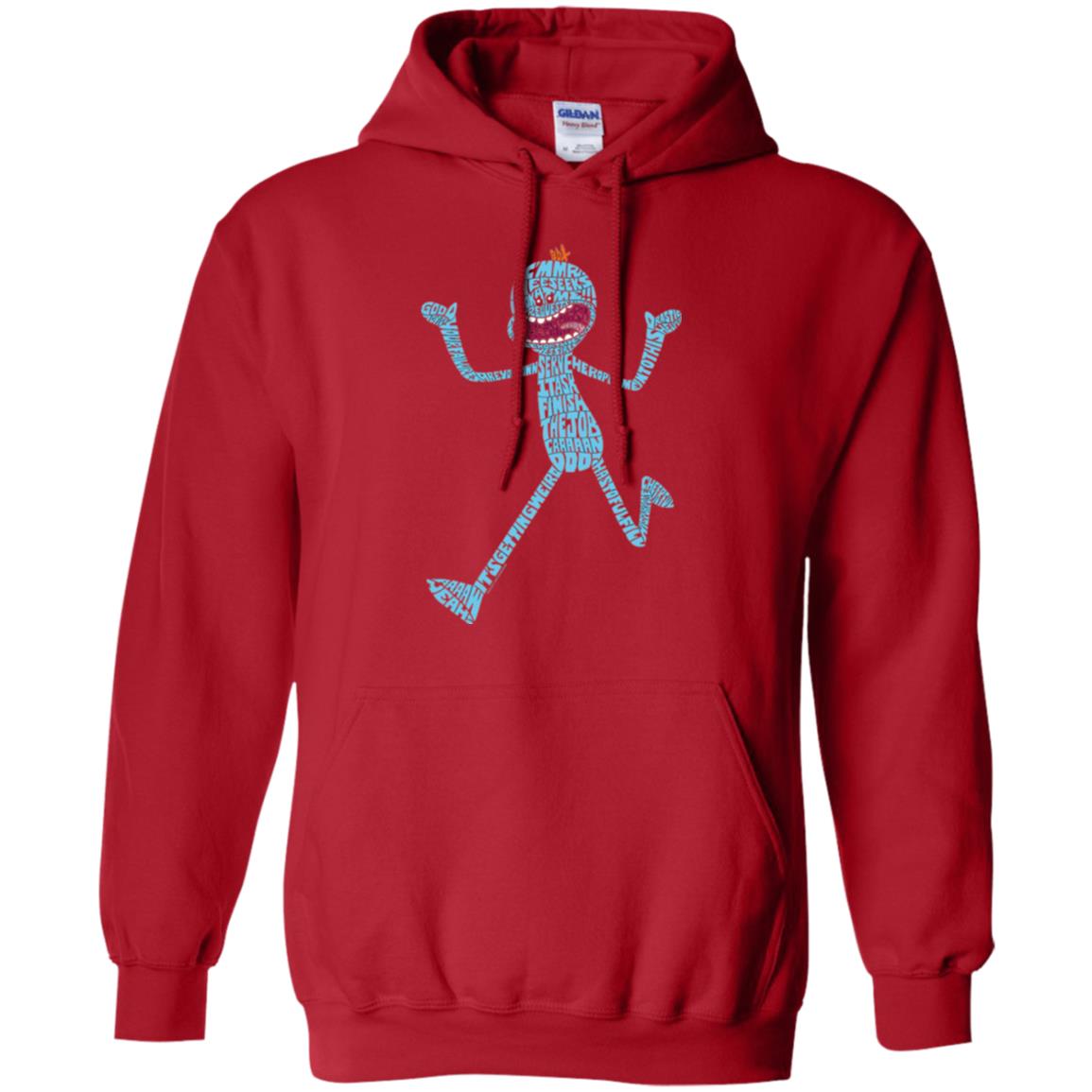 Cartoon T-shirt It_s Mr. Meeseeks Typography Red