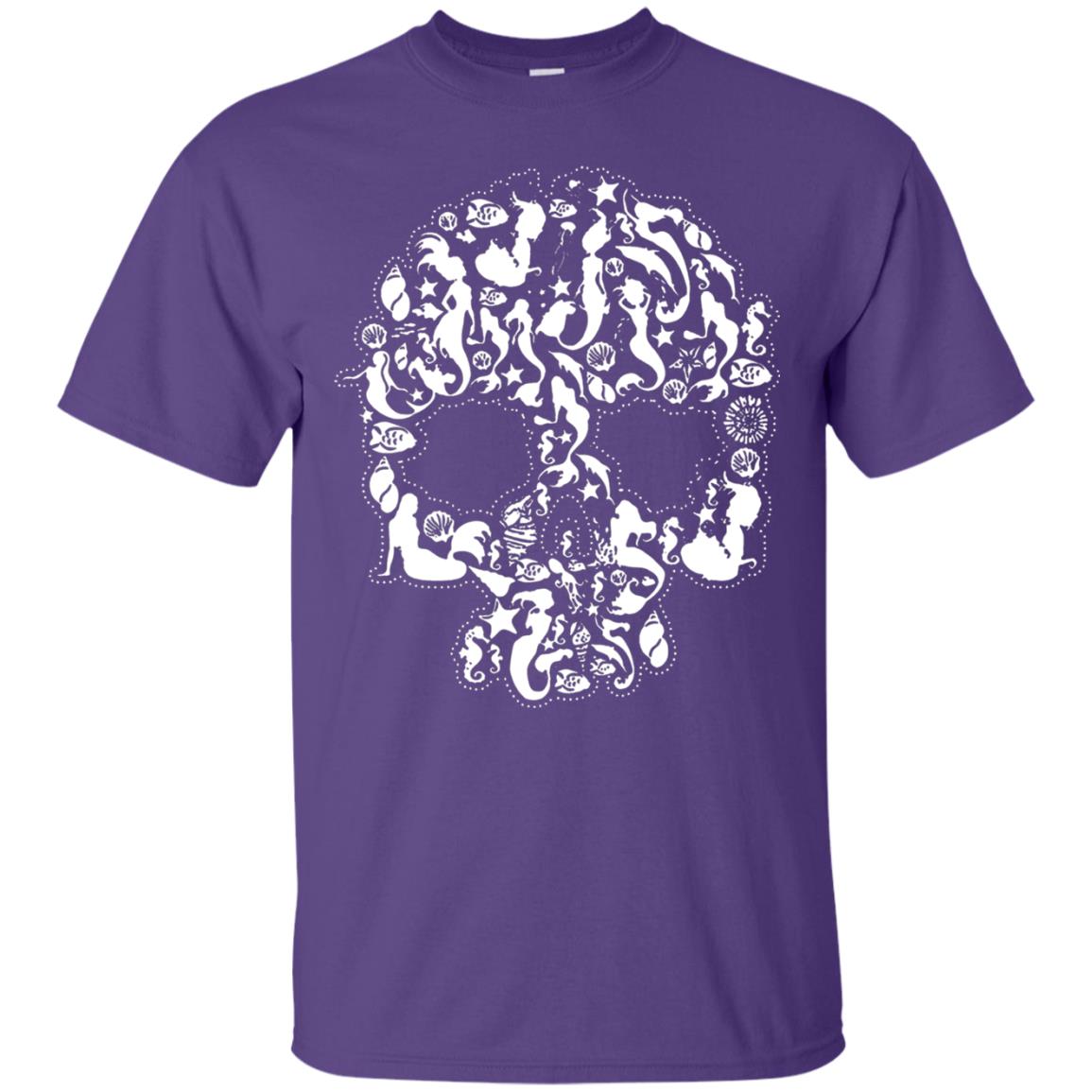 Mermaid Skull T-shirt Purple