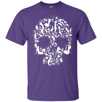 Mermaid Skull T-shirt Purple