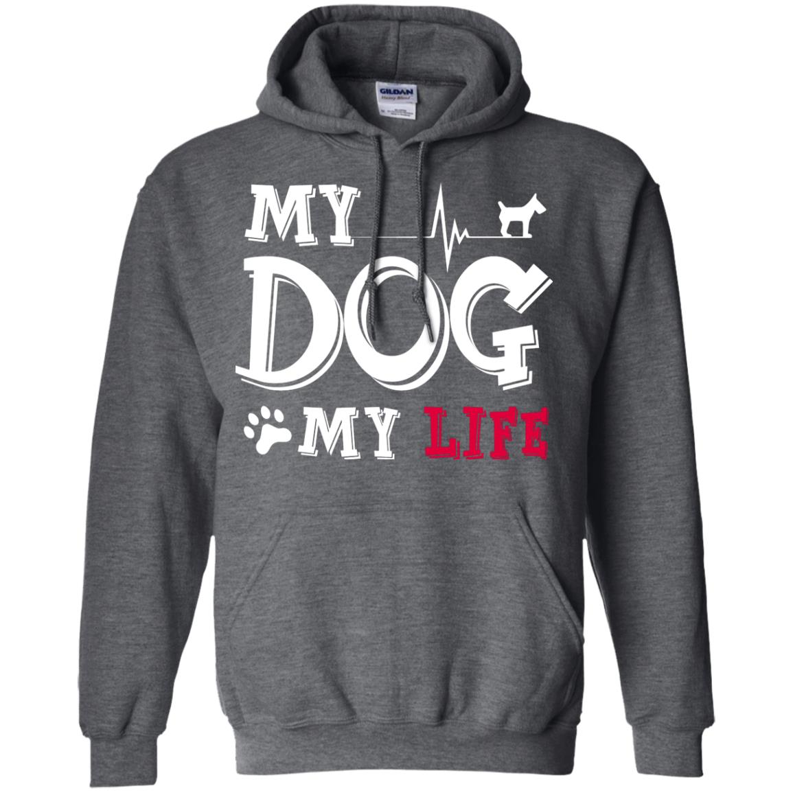 Dog Lovers T-shirt My Dog My Life Dark Heather