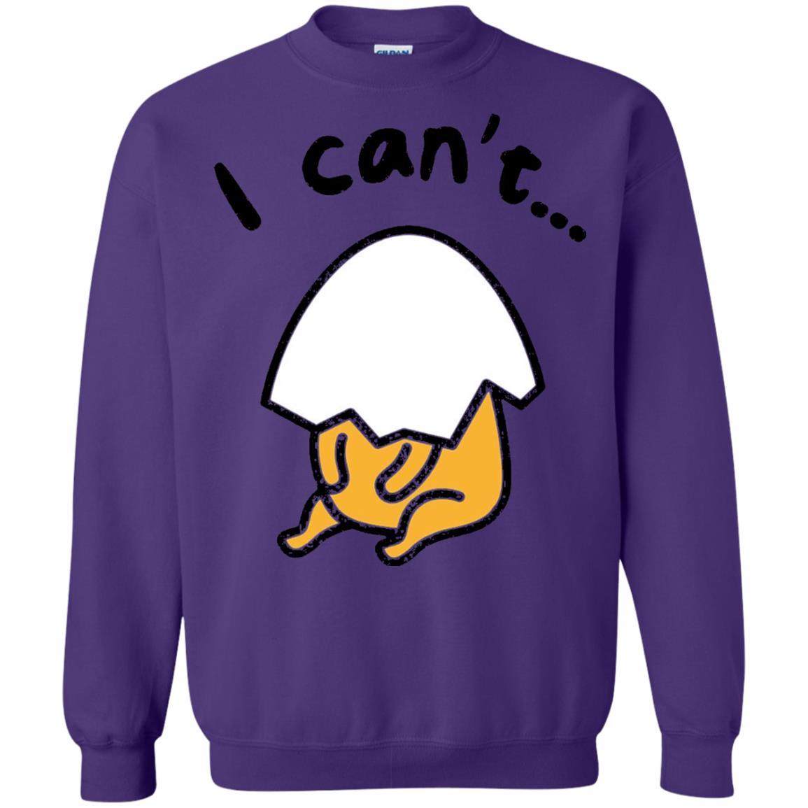 Film T-shirt Gudetama Lazy Egg I Can't Purple