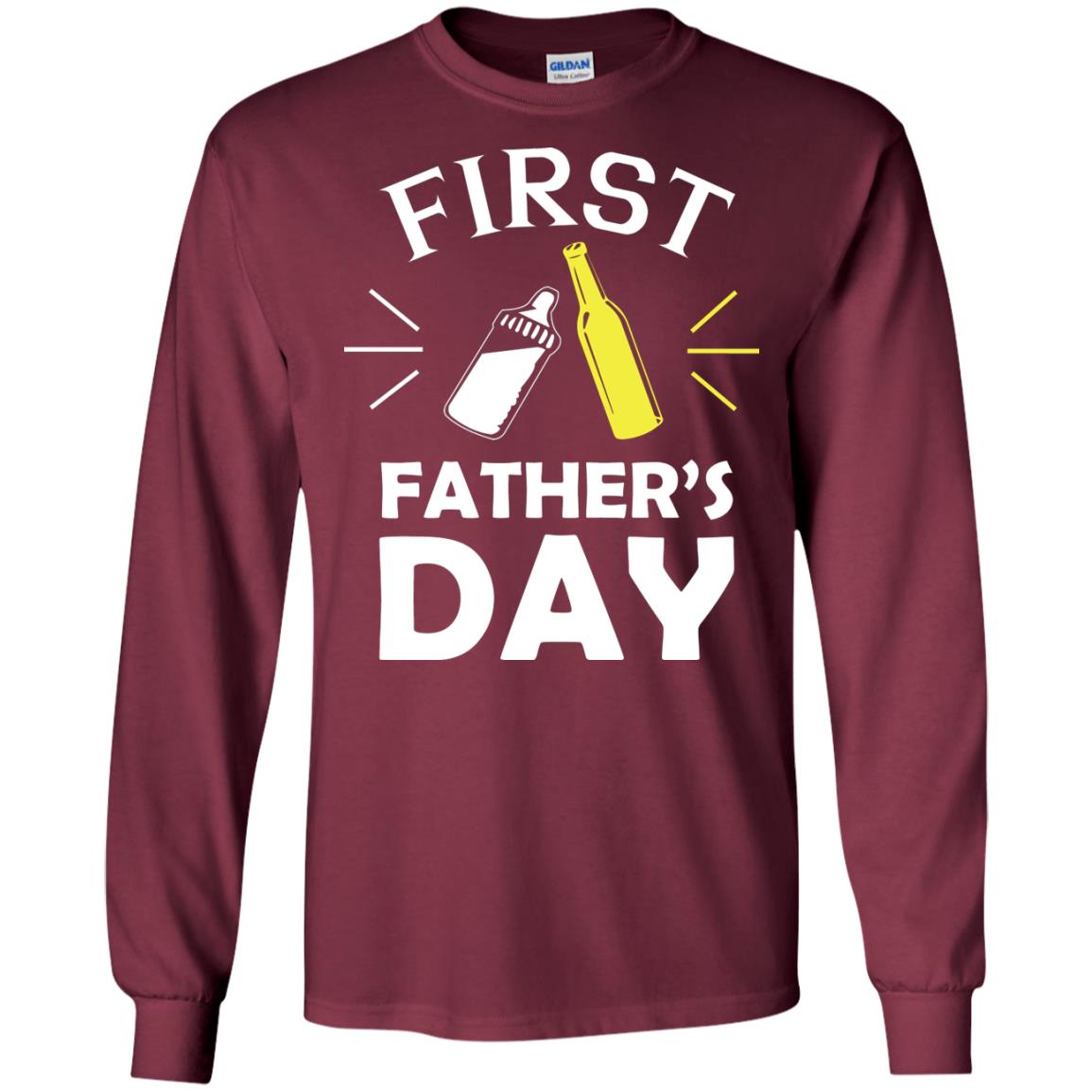 First Father's Day Shirt Maroon