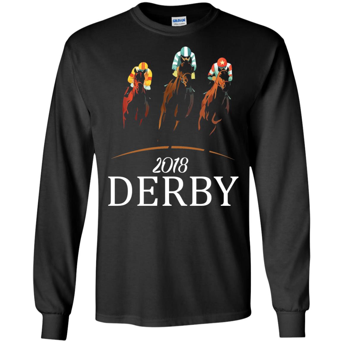 Derby 2018 Jockey Horse Racing T-shirt Black