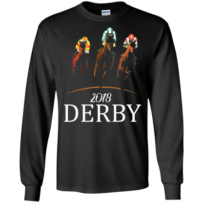 Derby 2018 Jockey Horse Racing T-shirt Black