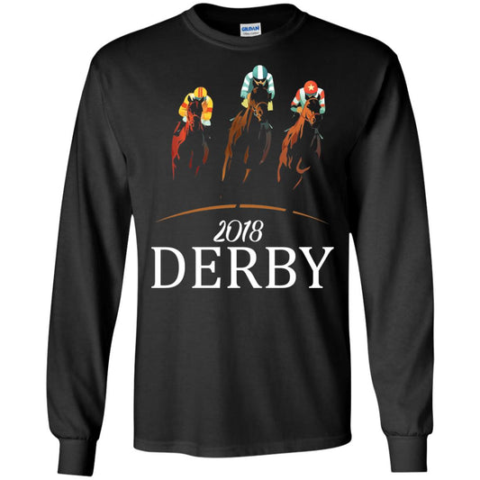 Derby 2018 Jockey Horse Racing T-shirt Black