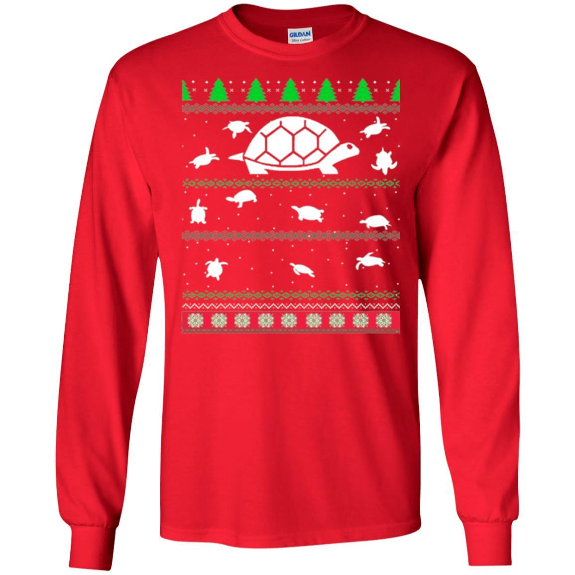 Christmas T-shirt Turtle Lover Merry Christmas Red