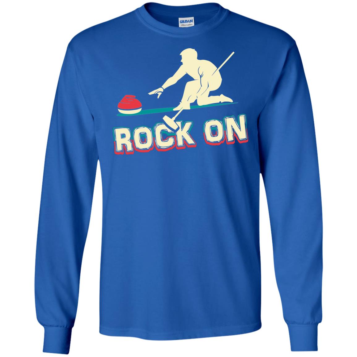 Curling Winter Lover T-shirt Rock On Curling Winter Sports Royal