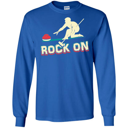 Curling Winter Lover T-shirt Rock On Curling Winter Sports Royal