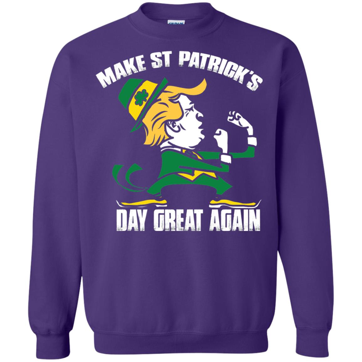 Trump Make St Patricks Day Great Again Funny Trump T-shirt Purple