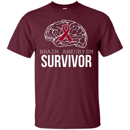 Brain Aneurysm Survivor T-shirt Maroon
