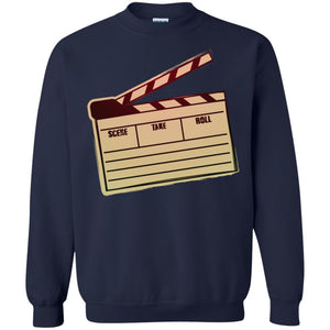 Movie Clapper Filmmaker Film Student ShirtG180 Gildan Crewneck Pullover Sweatshirt 8 oz.