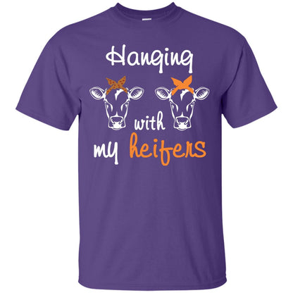 Heifers Lover Shirt Hanging With My Heifers Purple