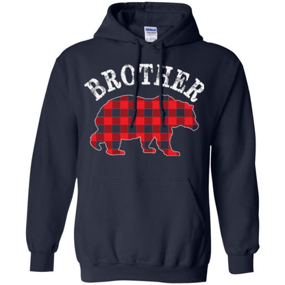 Christmas T-shirt Red Plaid Brother Bear Navy