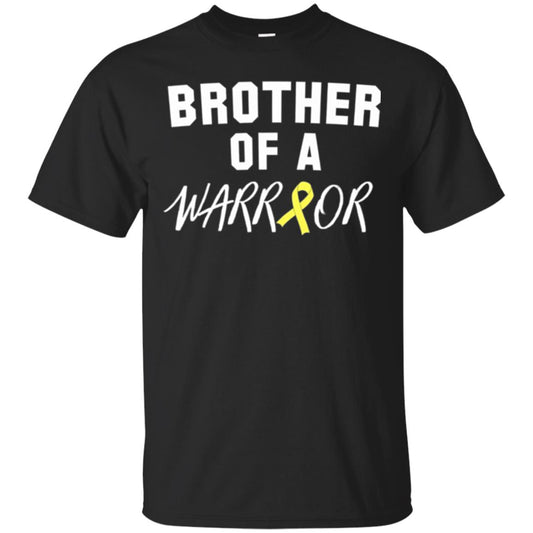 Brother Of A Warrior Childhood Cancer Awareness T-shirt Black
