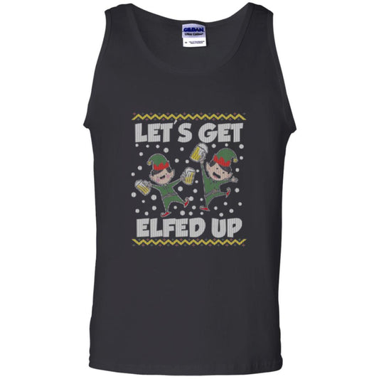 Christmas T-shirt Let's Get Elfed Up Black