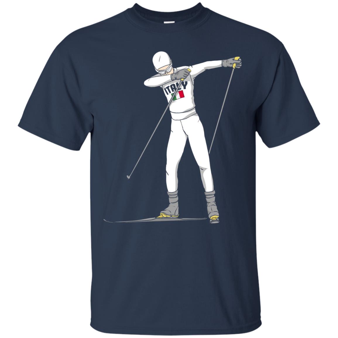 Italy Dabbing Skier Shirt Navy